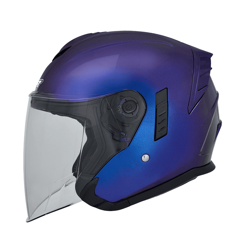 M2R FR-2 紀念版 變色龍—變色藍紫 半罩式3/4安全帽【2023最新顏色登場】