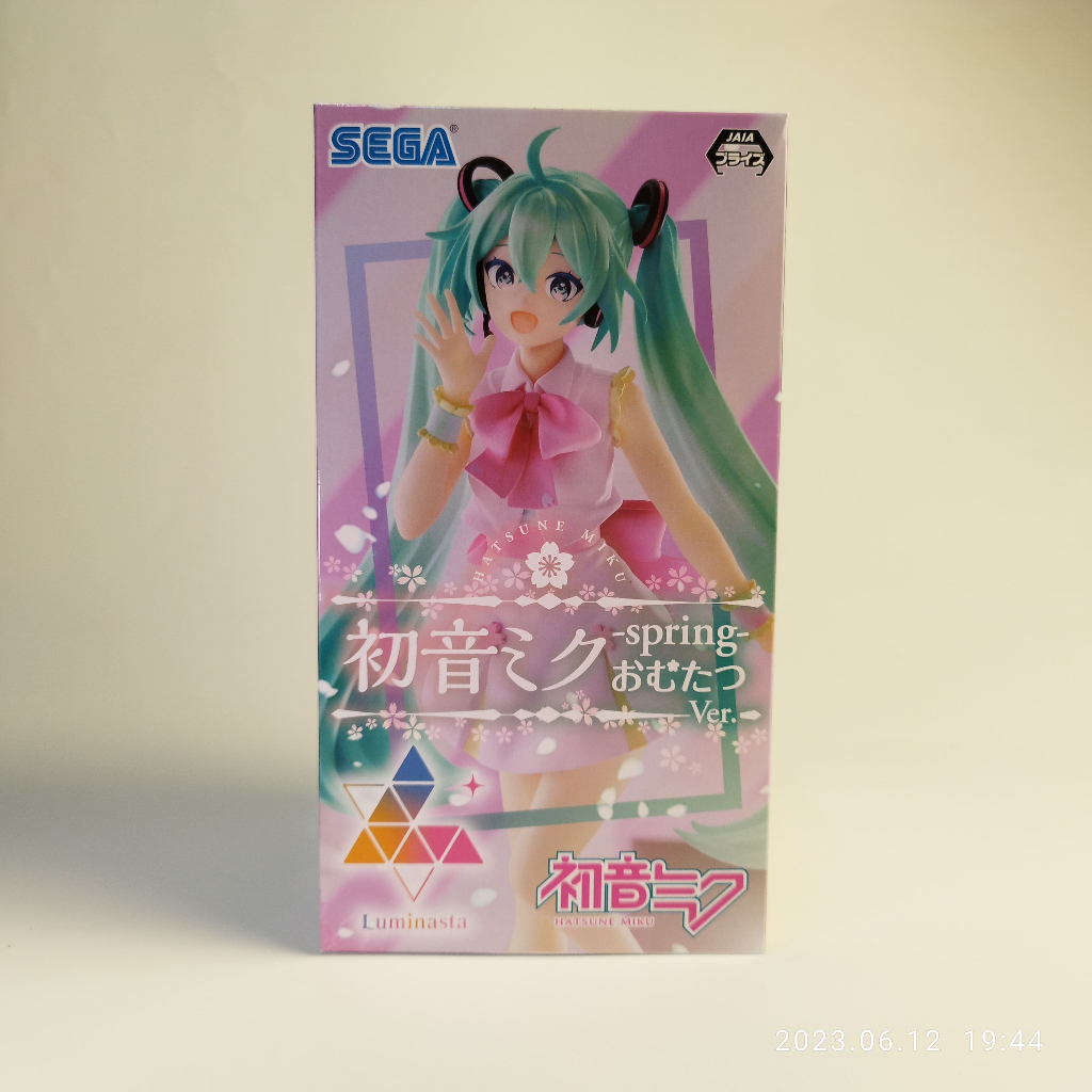 日版 正版!景品公仔 SEGA 初音未來 Luminasta 櫻初音 spring Omutatsu.Ver