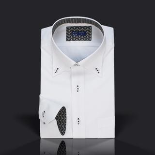 衣十五商務襯衫│波谷白機能商務襯衫│Smart Temp擬態科技│動態溫控、吸濕排汗、防皺、彈力