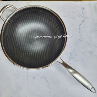 【yoyo home】Maluta瑪露塔 316不鏽鋼陶晶炒鍋 34cm單把 無鍋蓋 無彩盒 單柄炒鍋