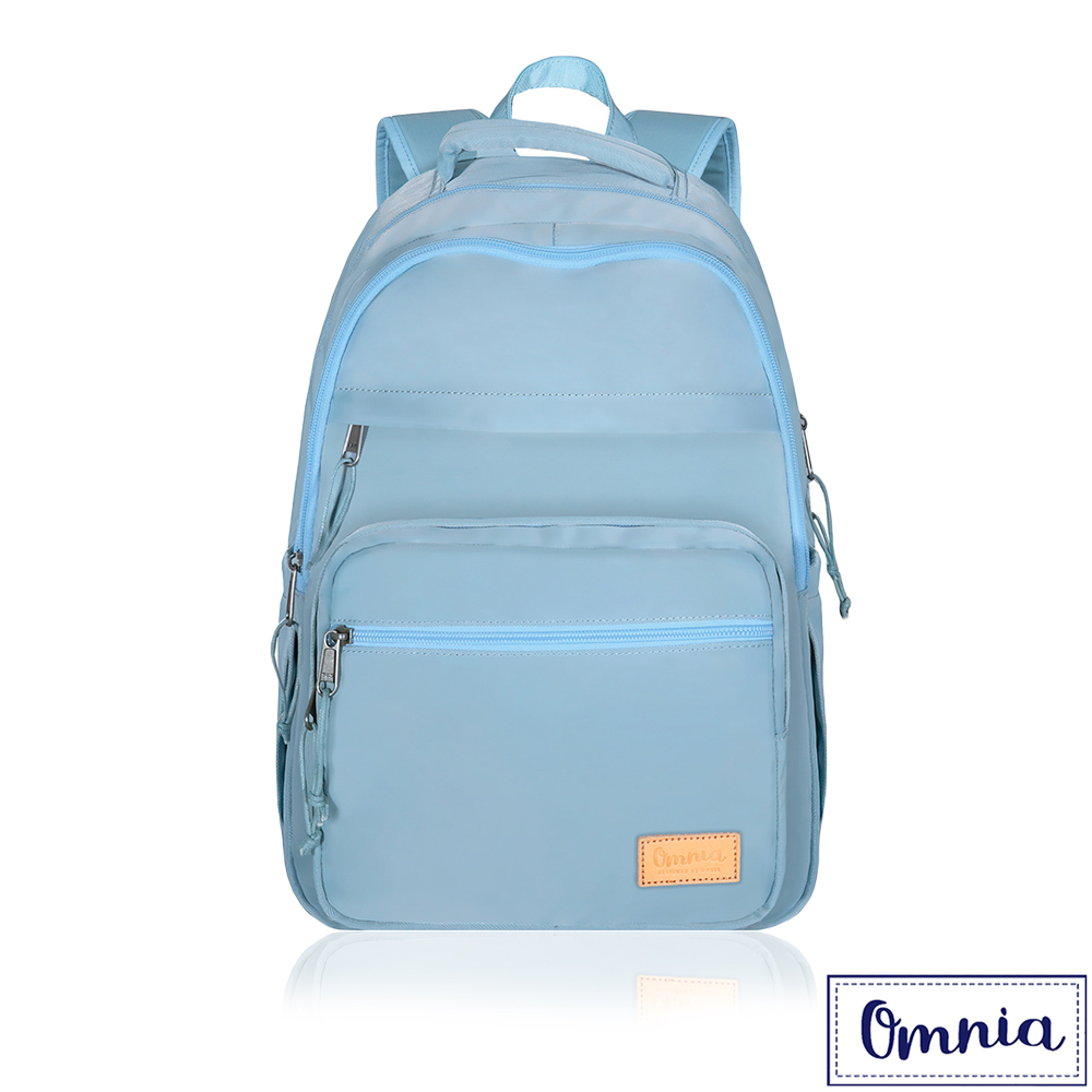 【OMNIA】輕旅行大容量收納款筆電後背包(淺藍)