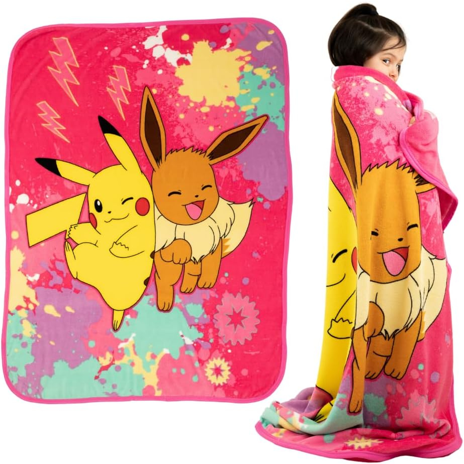 預購🚀空運🚀 美國專櫃 Pokemon Pikachu and Eevee 寶可夢 皮卡丘依布 毛毯 棉被 毯子