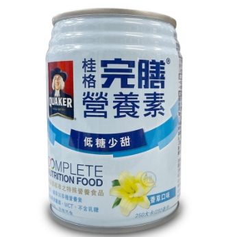 桂格 完膳營養素 低糖少甜香草口味 250ml*24罐/箱   超商單筆24罐限一箱