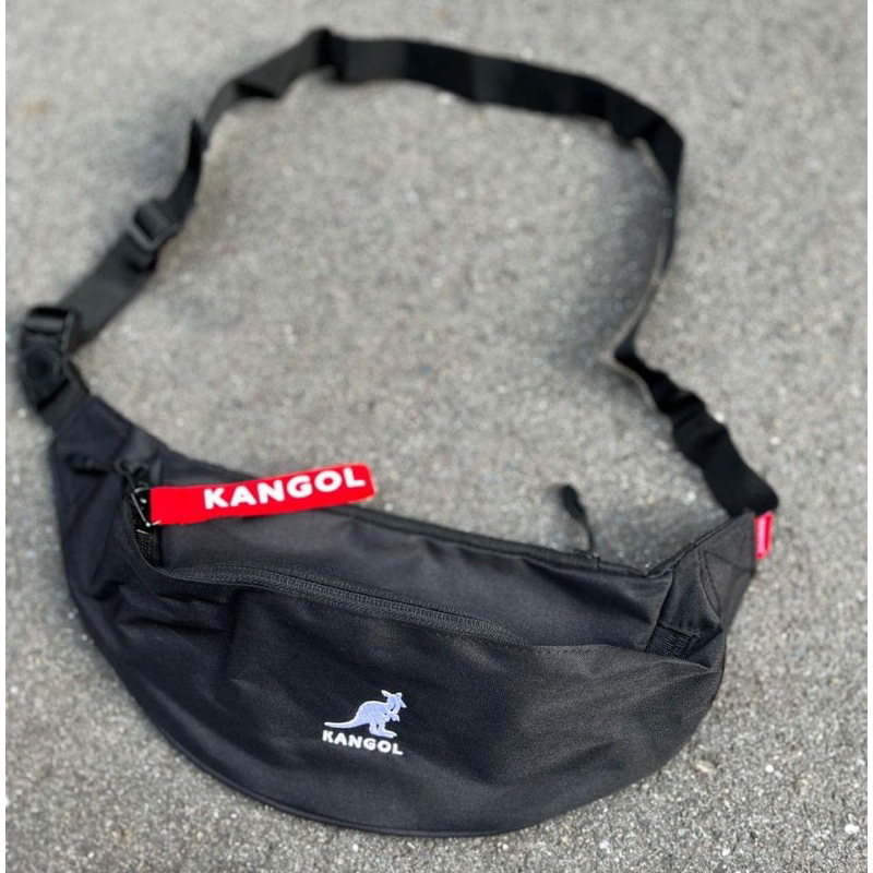 日本Kangol 刺繡袋鼠 腰包 胸包