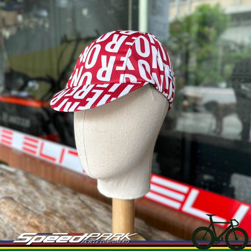 【速度公園】Frontier 新款 自行車小帽 (紅底LOGO字) 單一尺寸 快速導汗 排濕散熱 小帽
