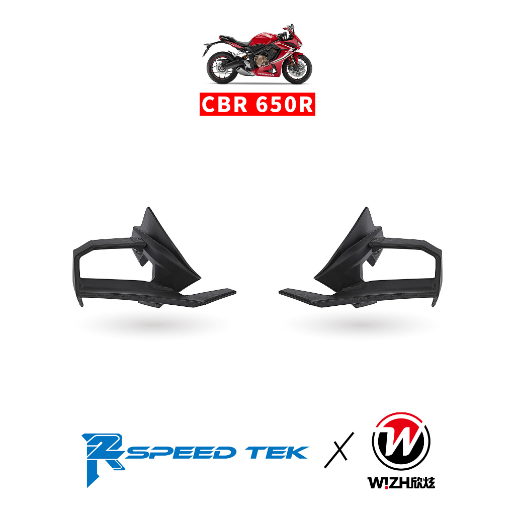 【R2】GPW｜CBR650R｜2019-2023｜競技定風翼．車身滑行防護/車殼保護套件 黑色版