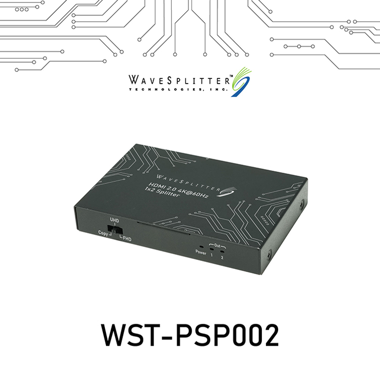 【中將3C】WAVESPLITTER 威世波 HDMI 2.0 4K@60Hz 一進二出影像分配器 WST-PSP002