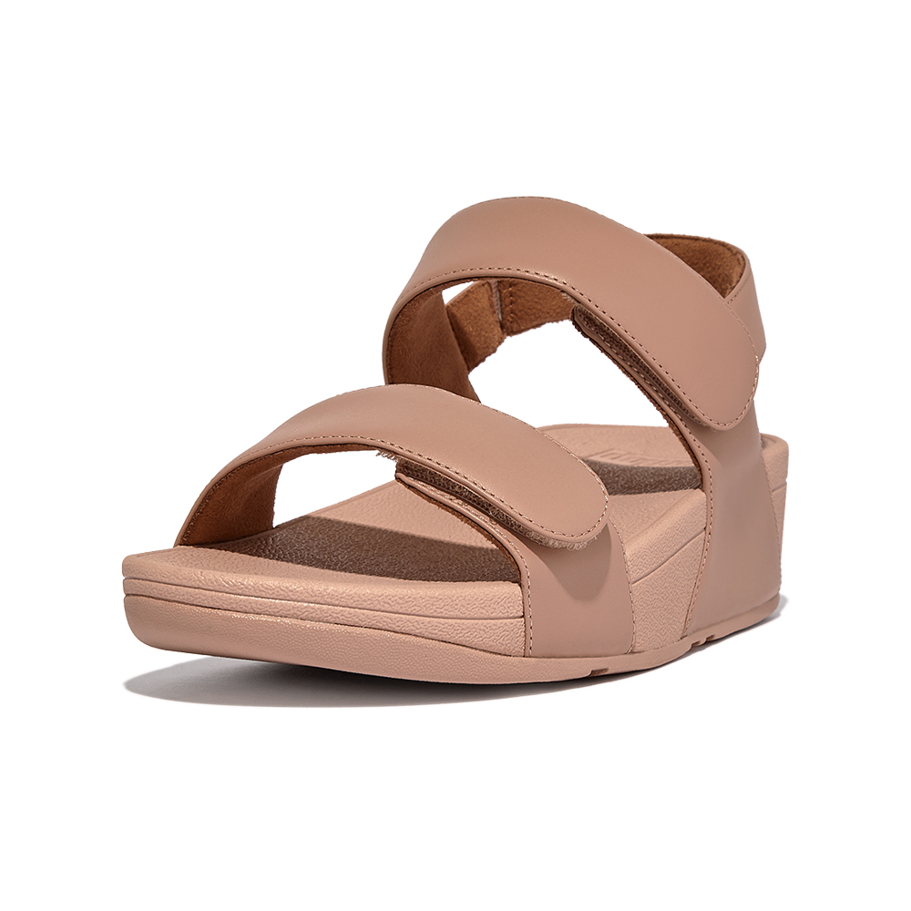 【FitFlop】皮革可調式後帶涼鞋12-13998-米色女-原價4250元