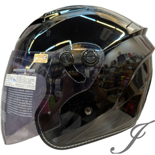 M2R J-7 J7 素色 亮黑 內襯可拆 輕量化 3/4罩 安全帽 半罩 四分之三 大頭圍適用