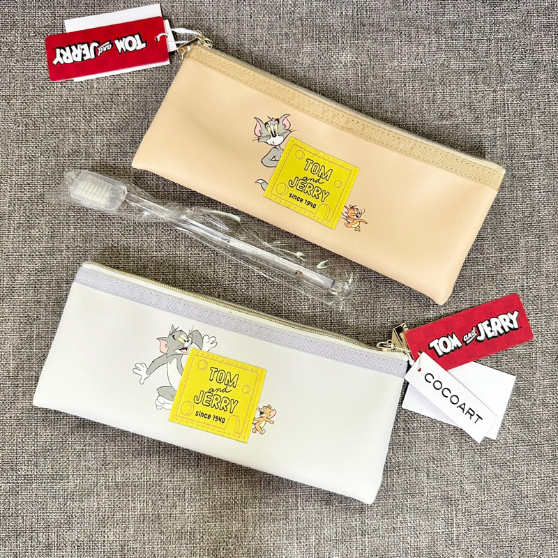 🎏現貨🎏 湯姆貓與傑利鼠 牙刷組 旅行 網格包 日本代購 貓咪 老鼠 起司 療育 交換禮物
