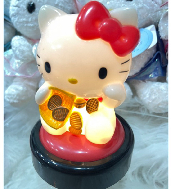 日本進口Hello Kitty懷舊復古風招財貓小夜燈