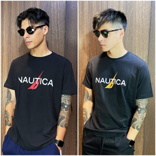 美國百分百【全新真品】NAUTICA 短袖 棉質 T恤 帆船牌 上衣 LOGO 短T 黑色 AW50美國百分百【全新真品