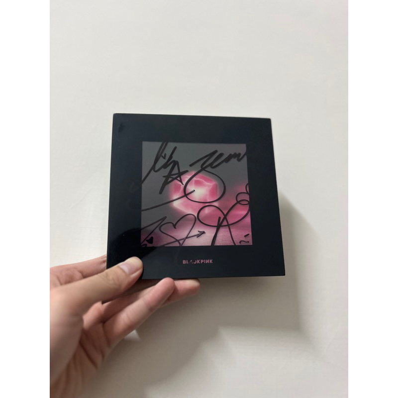 BLACKPINK-[square up]1st Mini Album Black ver CD 全團員親筆簽名BP專輯