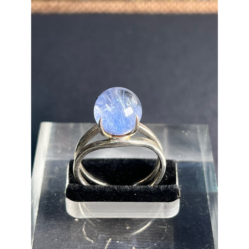 巴西天然藍線石水晶戒指-女用（歡迎議價自取）