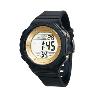 【WANgT】JAGA 捷卡 M1235-A 黑金高貴配色潮流 潮流多功能手錶
