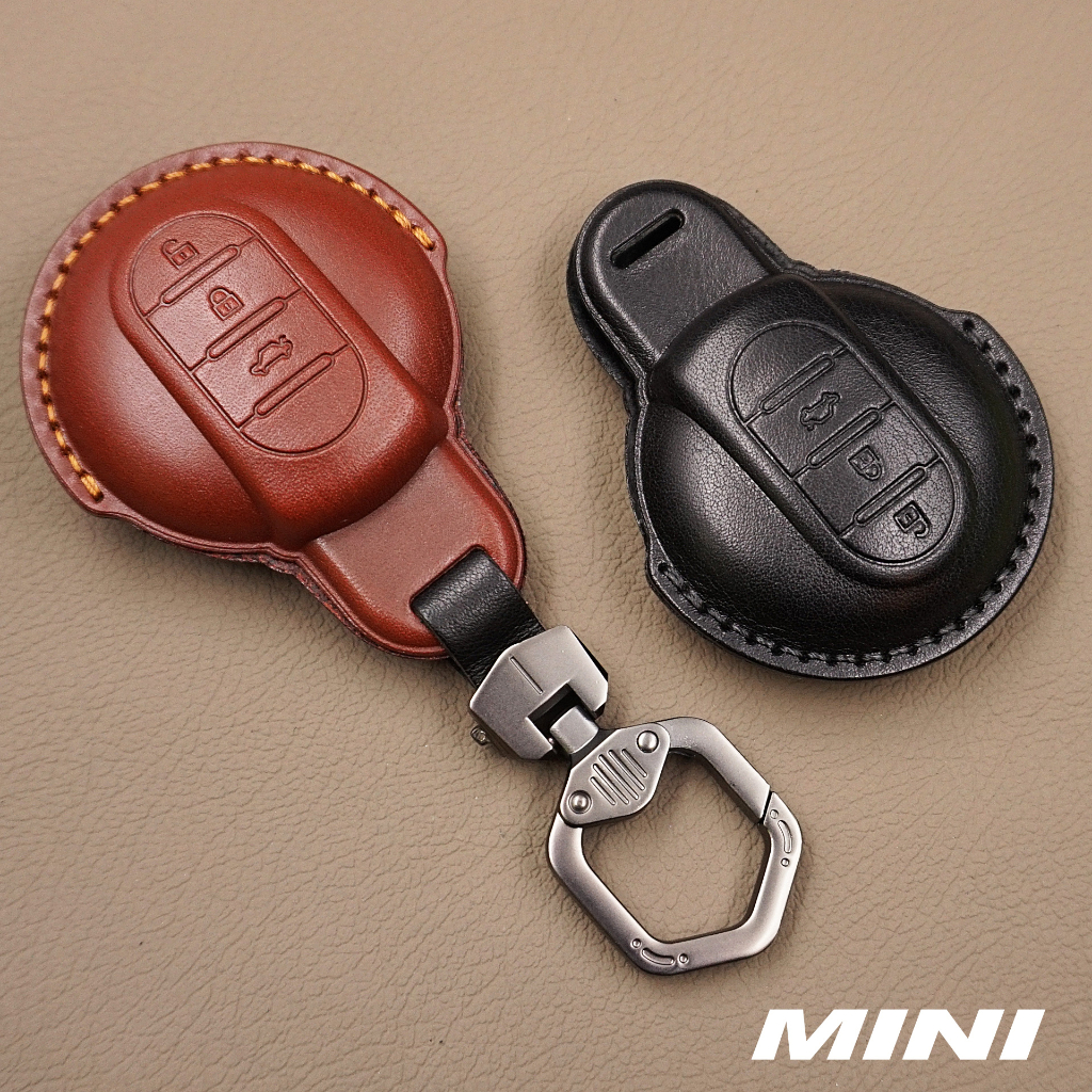 MINI Cooper Countryman R56 R59 R55 寶馬迷你汽車 汽車晶片鑰匙套 皮套 手工牛皮套