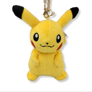 『玩樂一族』日本寶可夢 Pokémon 皮卡丘 豆豆絨毛吊飾 娃娃 金鏈 全新現貨