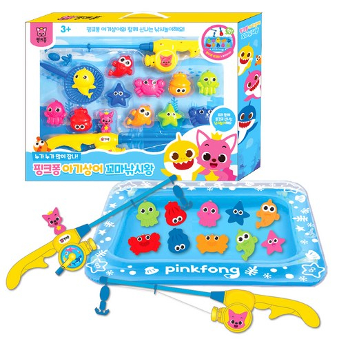 韓國 Pinkfong 碰碰狐 釣魚玩具 鯊魚家族釣魚盤 鯊魚寶寶釣魚 兒童玩具 週歲禮物 兒童生日禮物 釣魚玩具