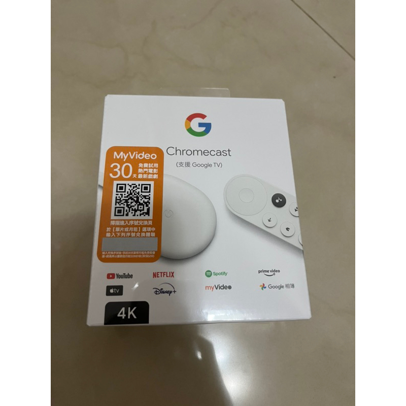 4k版全新未拆封 Chromecast with google tv 白色 第四代