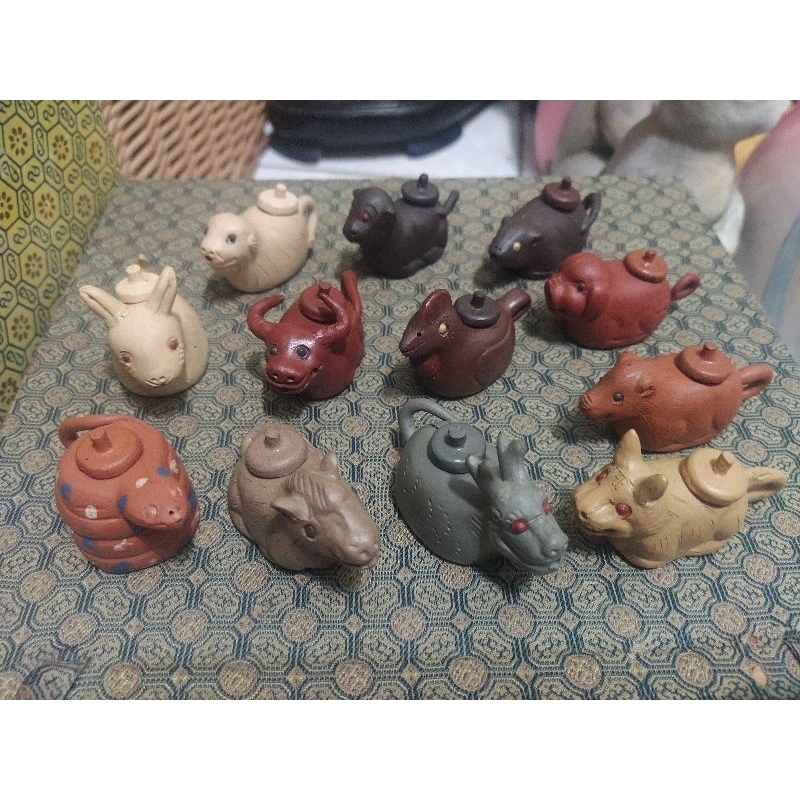 早期12生肖紫砂迷你茶壺