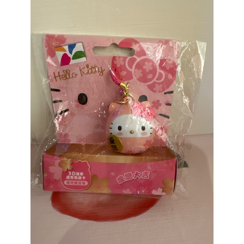 現貨 Hello kitty3D粉達摩悠遊卡icash2.0