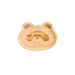 【生活工場】竹品動物餐盤-浣熊 餐盤 淺盤 盤子