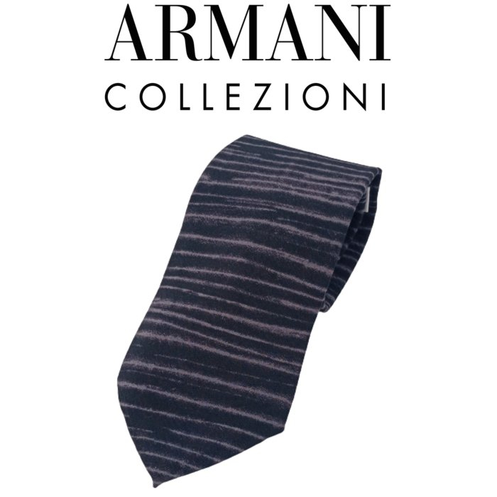 台北自售:義大利製精品ARMANI時尚雅痞橫紋窄版領帶(保證正品)