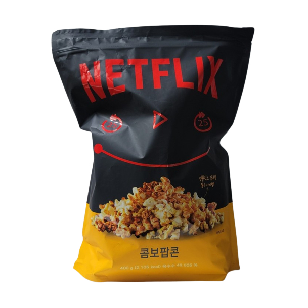 [gerecht韓國代購] 限定 Netflix X GS25 聯名爆米花 甜和鹹爆米花 400g 大容量 巨型爆米花