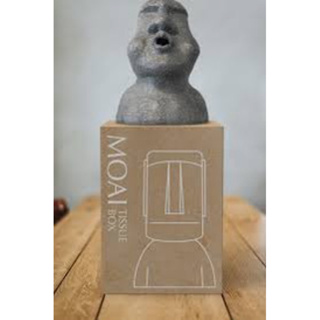 （深灰）Moai tissue box復活島摩艾石像面紙盒