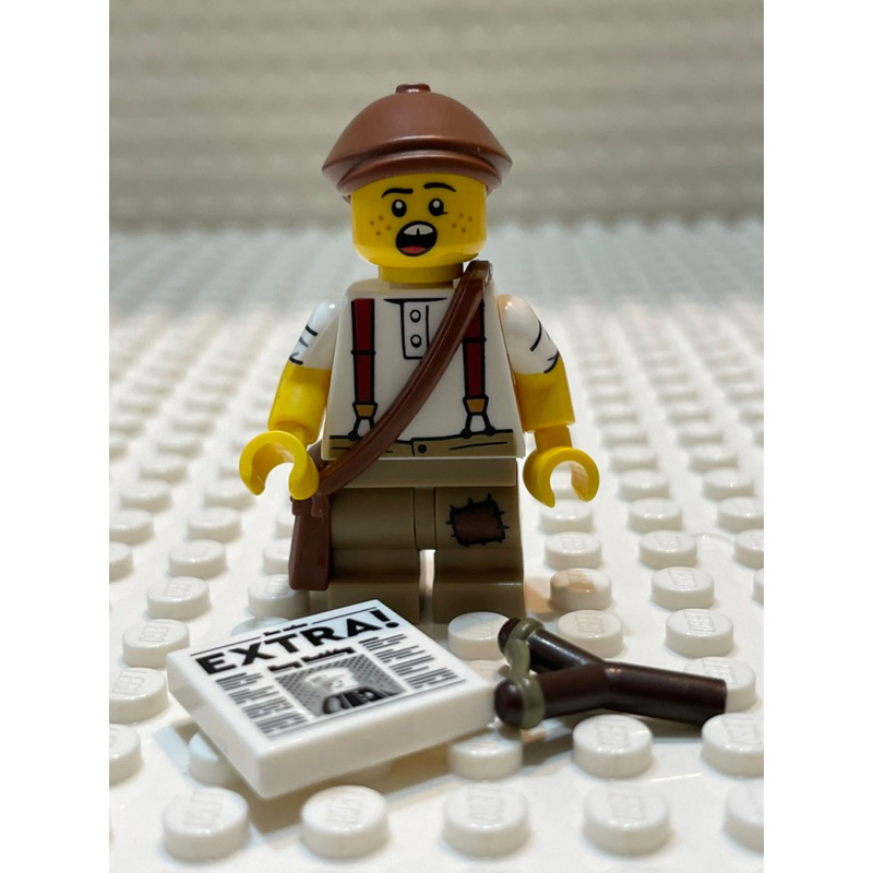 LEGO樂高 第24代人偶包 71037 12號 送報童 送報小弟 報紙