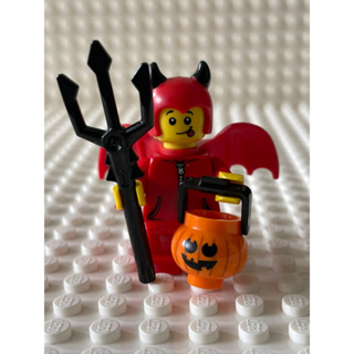 LEGO樂高 第16代人偶包 71013 4號 可愛小惡魔 南瓜燈籠 三叉戟