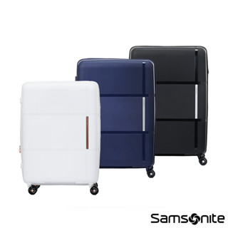 Samsonite新秀麗 20/24/28吋行李箱/登機箱/旅行箱INTERLACE可擴充PP防刮防盜拉鍊(黑/藍/白)