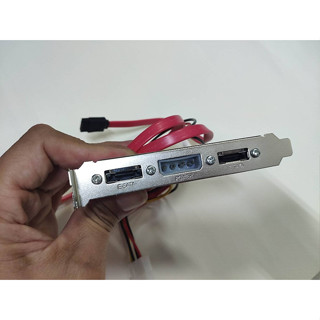 小白的生活工場*PCI檔板(大4電源介面+ESATA*2擋板)+ESATA轉SATA線材+SATA電源