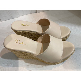 全新 舒服婚鞋 專櫃正品 Kadia shoes 編織風鞋跟拖鞋