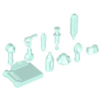 LEGO 樂高 亮水藍色 裝飾品 好朋友系列 Friends Accessories Medical 98393