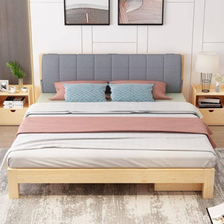 現代 簡約 經濟型 簡易 單人床 床架 木床 實木床 雙人床 出租房 臥房