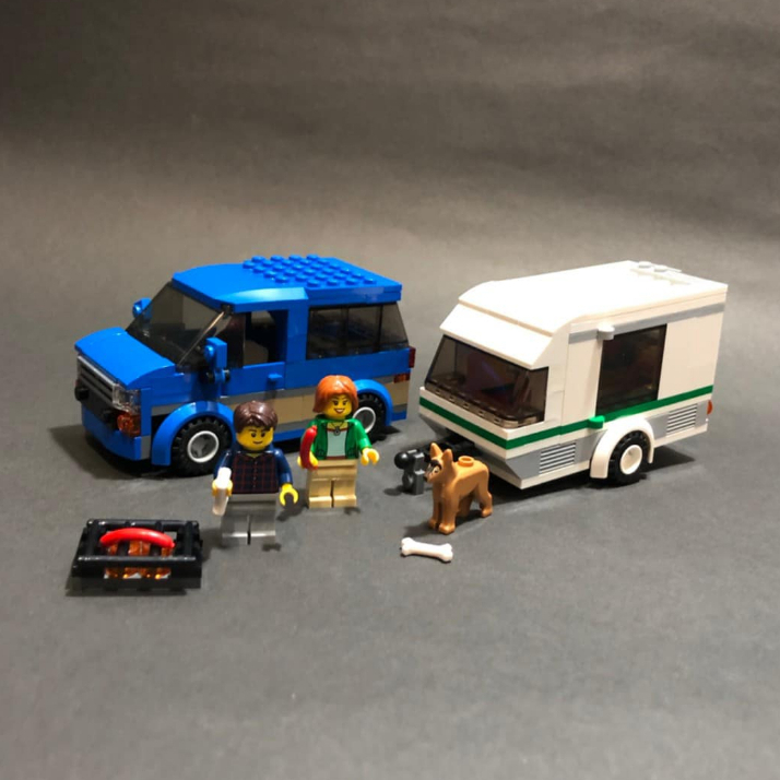 二手 展示品 LEGO 樂高 CITY 城市 60117 露營車 拖車 拆售載具 無說明書
