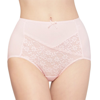 SWEAR 思薇爾 輕醇BRA系列 L-3XL 涼感 蕾絲 高腰 三角 女內褲 (嬰兒粉)