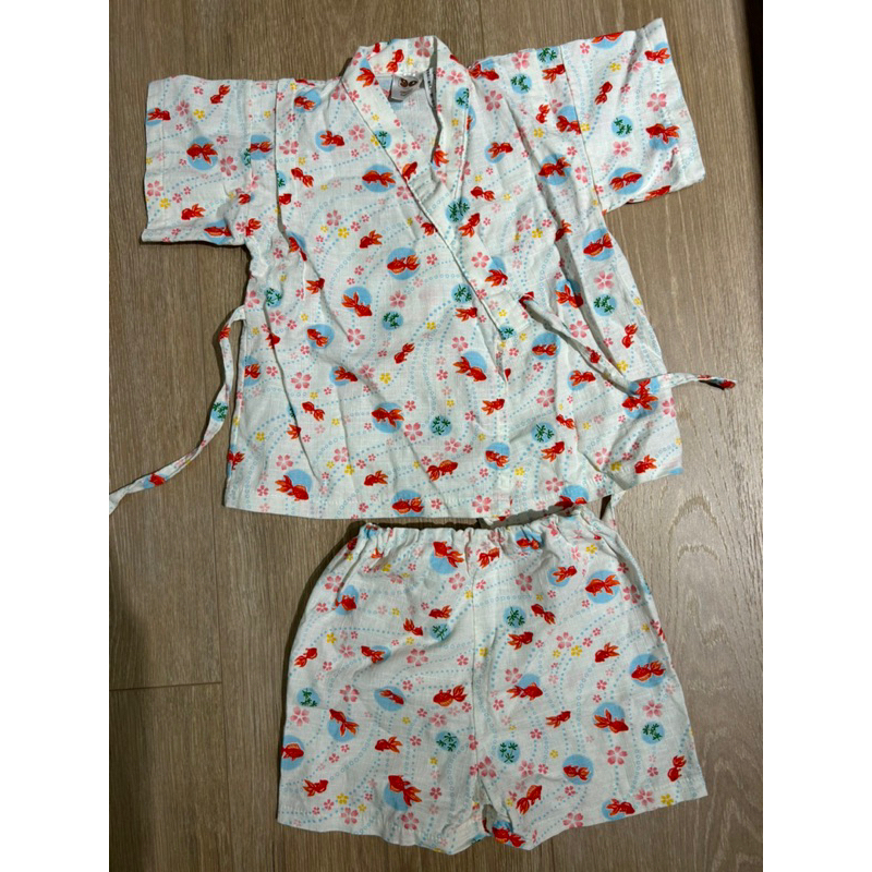 日本帶回 日本製 童裝 日本 日式 兒童 和服 浴衣甚平 金魚 櫻花