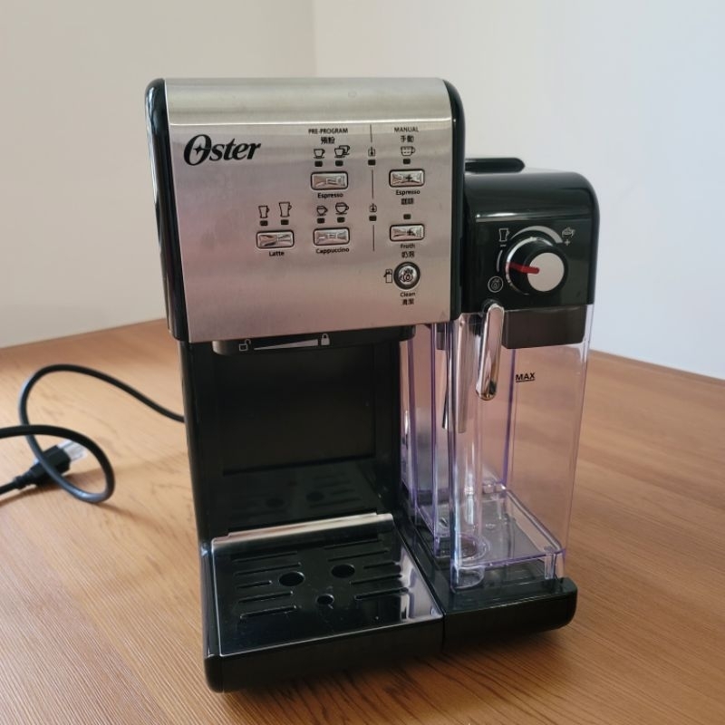 【二手】Oster 5+ 義式膠囊兩用 半自動咖啡機 經典銀 奶泡 咖啡廳 泡茶 20BAR
