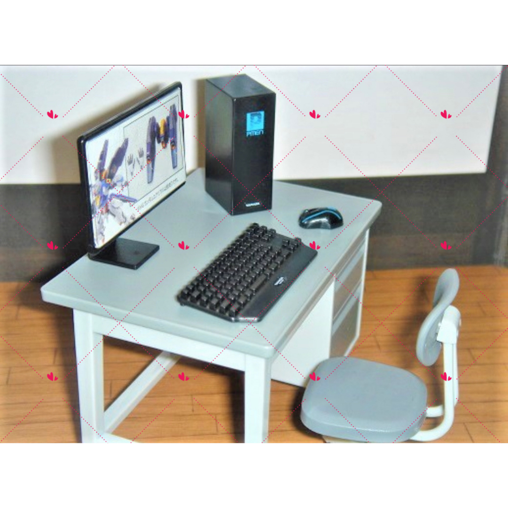 日本代購**星星兒**現 日本製 辦公桌 椅子 電腦 傢俱 迷你模型 微縮 1/12 黏土人 OB11 擺設 場景