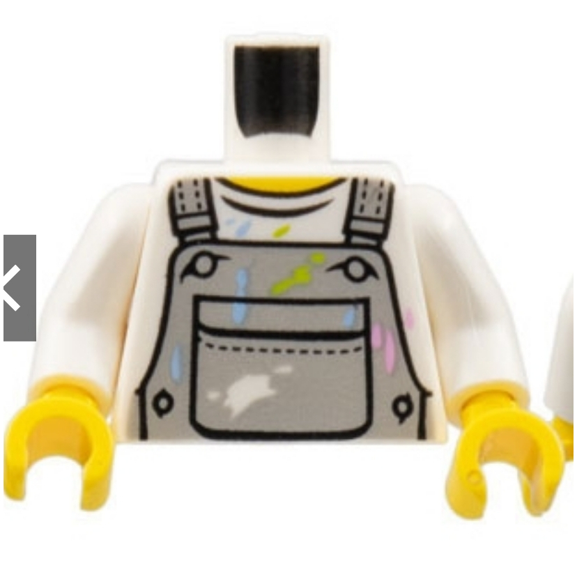 &lt;樂高人偶小舖&gt;正版LEGO 特殊16-1 油漆工 城市 特技 (單隻)人偶身體 配件 吊帶褲