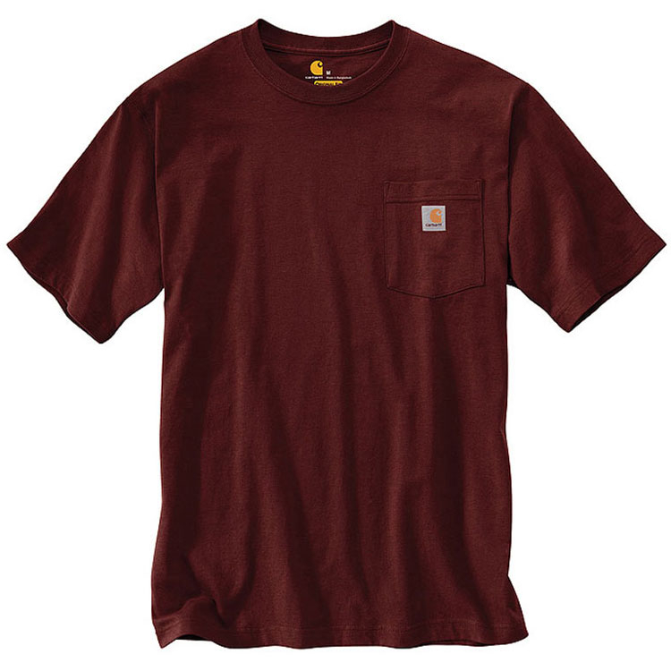 CARHARTT 美版 K87 PRT POCKET TEE 6.75oz 重磅口袋 短T (PRT 酒紅色) 化學原宿