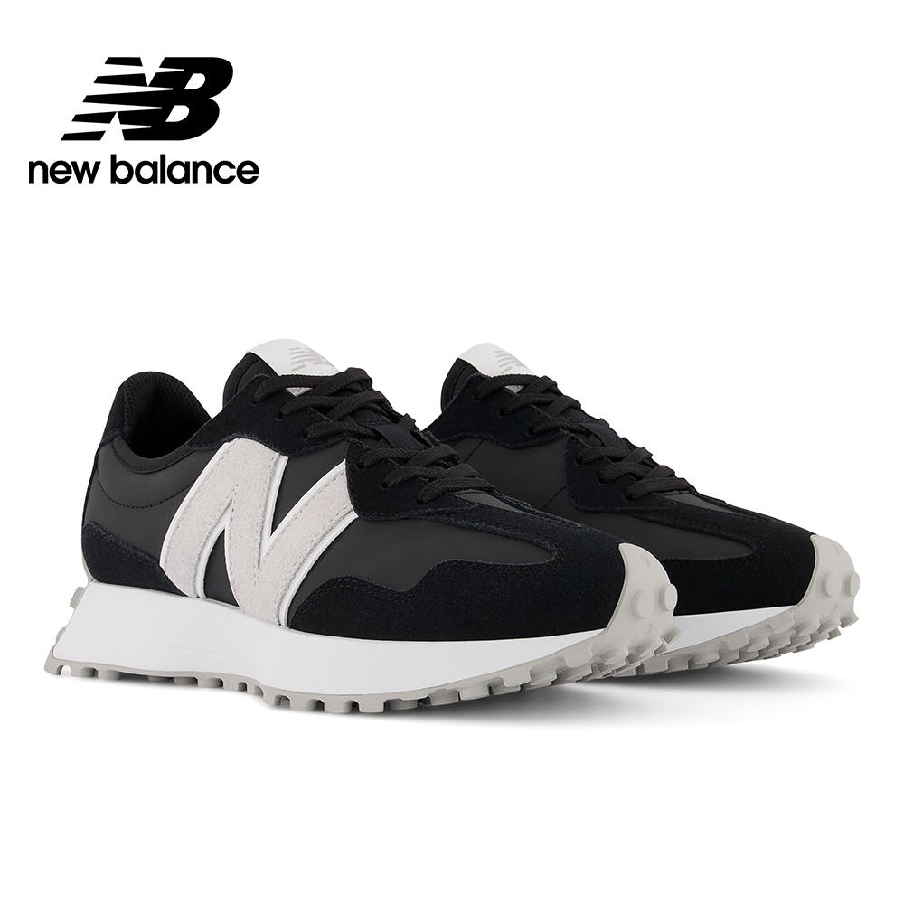 【New Balance】 NB 復古運動鞋_女性_黑灰白_WS327LW-B楦 327 (網路獨家款)