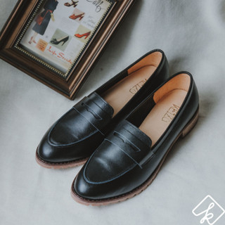 【KEIZU】 經典樂福鞋 木跟平底鞋 真皮鞋 臺灣🇹🇼手工鞋 黑