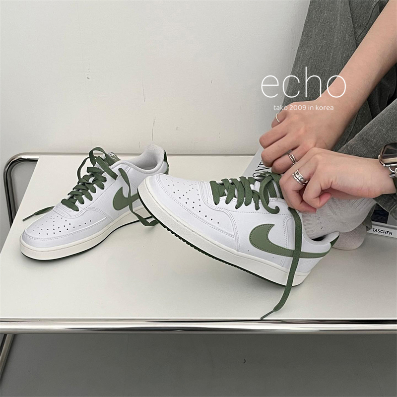Echo鞋類- Nike Court Vision 1 男女款 抹茶綠 白綠 低筒 休閒鞋 FJ5480-100