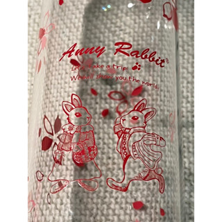 二手良品 近全新 安妮兔 時尚玻璃瓶 含布套 550ml 搬家出清