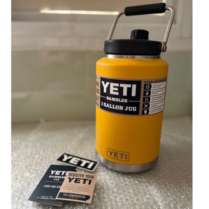 【美國代購】YETI冰壩杯官網正貨 1加侖 不鏽鋼保冰保溫水桶 RAMBLER ONE GALLON JUG