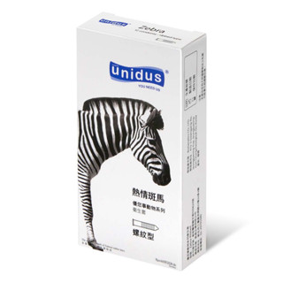 Unidus 優您事動物系列保險套 熱情斑馬 螺紋型 12 入 (短效速銷 2025.08)