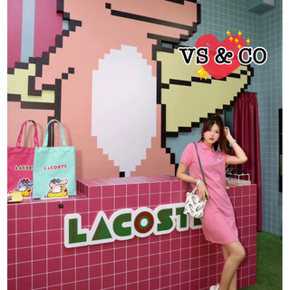 💖VS & CO 💖美國outlet代購 Lacoste 多巴胺穿搭馬卡龍糖果色純棉polo衫休閒長版上衣 洋裝
